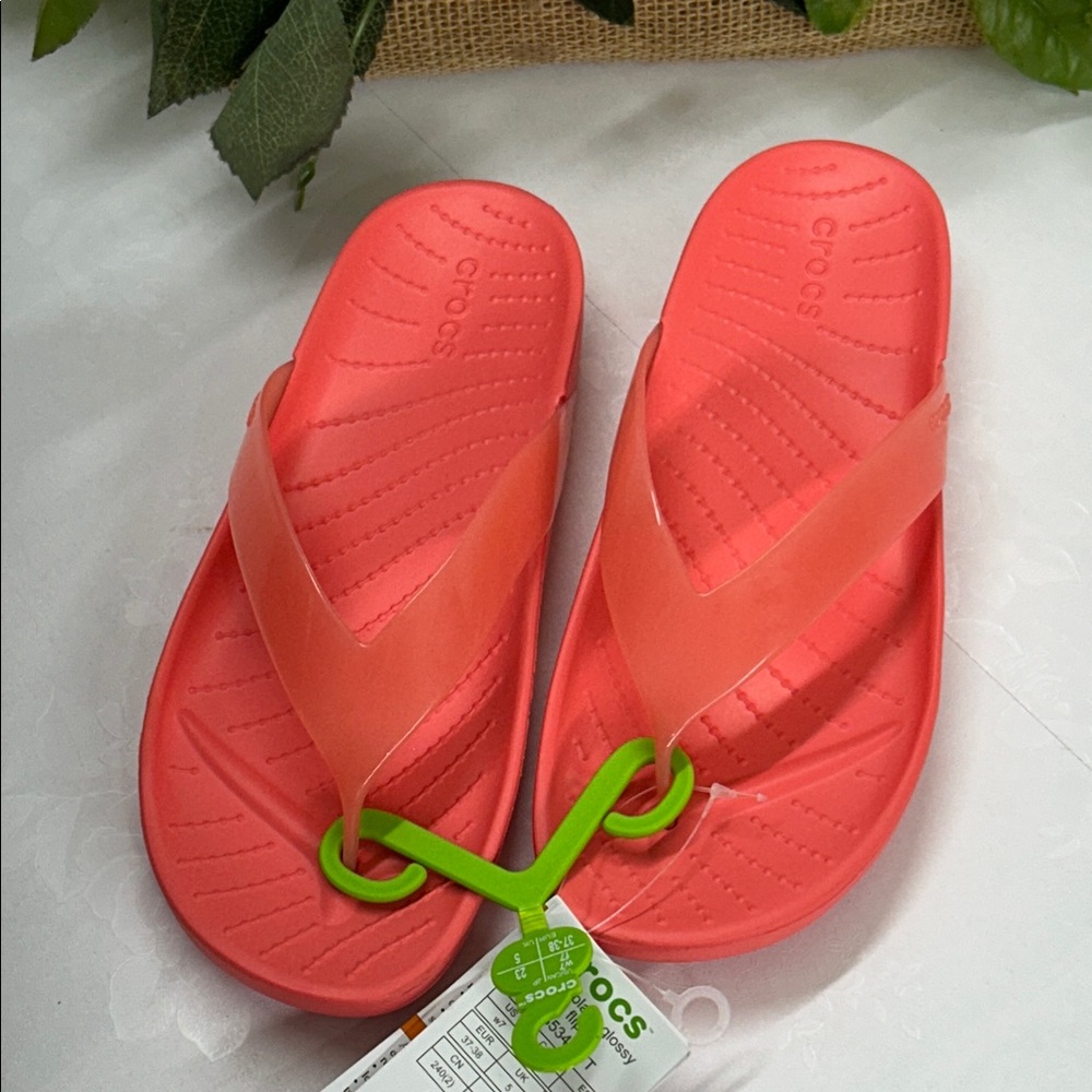 CROCS Bright Coral Sandals